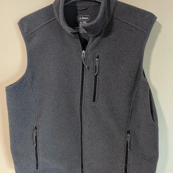L.L. Bean Fleece Vest - Gray Mens XL - Picture 1 of 5